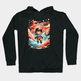 Cute Cosmic Adventure Boy in the Stars Hoodie